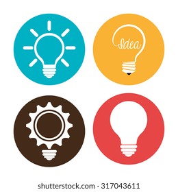 Big idea bulb design, vector illustration eps 10