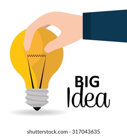 Big idea bulb design, vector illustration eps 10