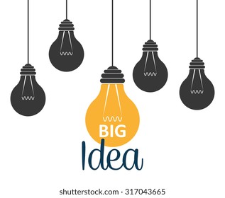 Big idea bulb design, vector illustration eps 10