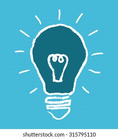 Big idea bulb, vector illustration.