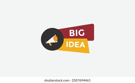 Big idea button web banner templates. Vector Illustration 
