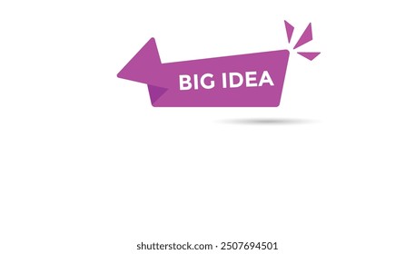 Big idea button web banner templates. Vector Illustration 