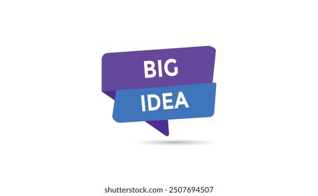 Big idea button web banner templates. Vector Illustration 