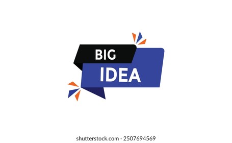 Big idea button web banner templates. Vector Illustration 