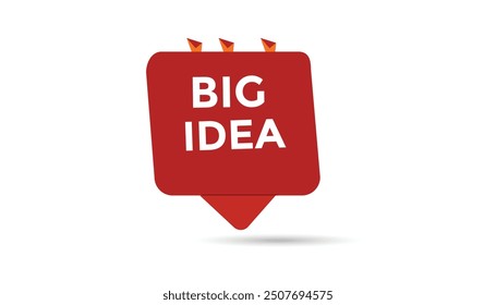 Big idea button web banner templates. Vector Illustration 