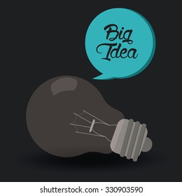Big idea concept with light bulb design, vector illustration 10 eps graphic.