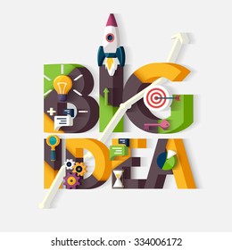 Big Idea concept. Typographic poster.