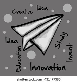 Big idea design. Creative icon. draw illustration , vector
