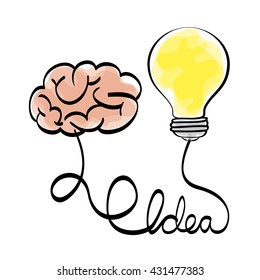 Big idea design. Creative icon. draw illustration , vector