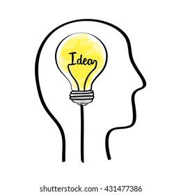 Big idea design. Creative icon. draw illustration , vector