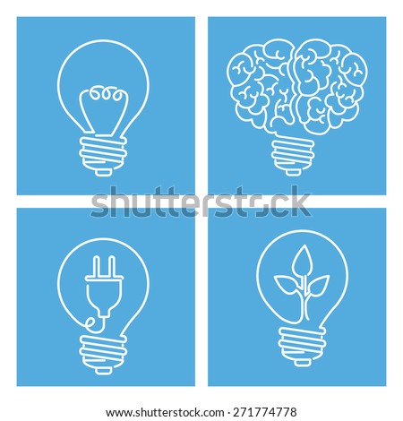 Big idea design over blue background, vector illustration