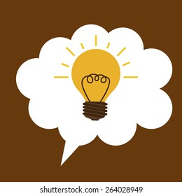 Big idea design over brown background, vector illustration
