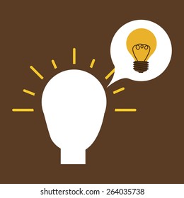 Big idea design over brown background, vector illustration