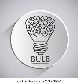 Big idea design over grey background, vector illustration