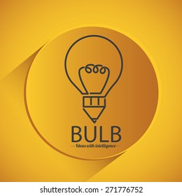 Big idea design over orange background, vector illustration
