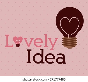 Big idea design over pink background, vector illustration