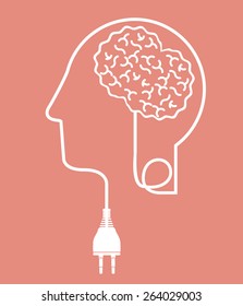 Big idea design over rose background, vector illustration