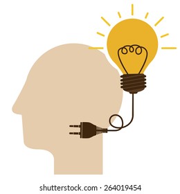 Big idea design over white background, vector illustration