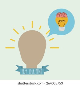 Big idea design over white background, vector illustration
