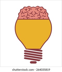 Big idea design over white background, vector illustration