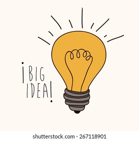 Big Idea Design Over White Background, Vector Illustration