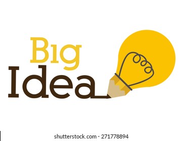 Big Idea Design Over White Background, Vector Illustration