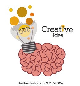 Big idea design over white background, vector illustration
