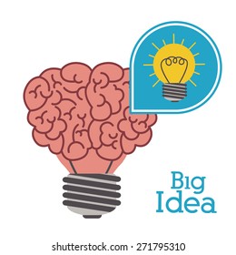 Big idea design over white background, vector illustration