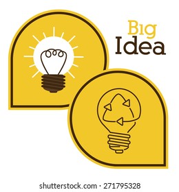 Big idea design over white background, vector illustration