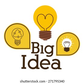 Big idea design over white background, vector illustration