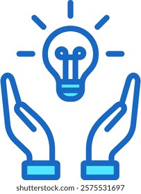 Big Idea Icon Blue Color Vector Illustration