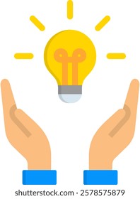 Big Idea Icon Flat Vector Illustration