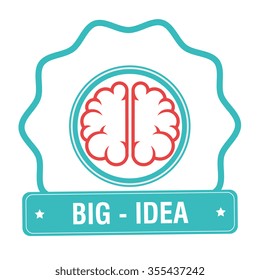 Big idea icon graphic design, vector illustration eps10