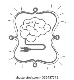 Big idea icon graphic design, vector illustration eps10
