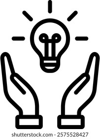 Big Idea Icon Outline Vector Illustration