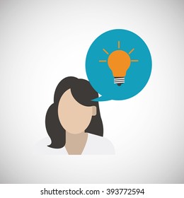 Big idea and light bulb icon design
