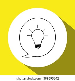 Big idea and light bulb icon design, vector illustration