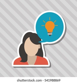 Big idea and light bulb icon design