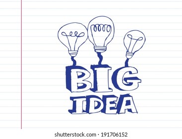 big idea Light bulb  illustration icon