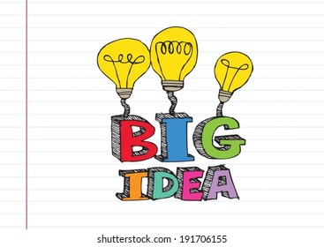 big idea Light bulb  illustration icon