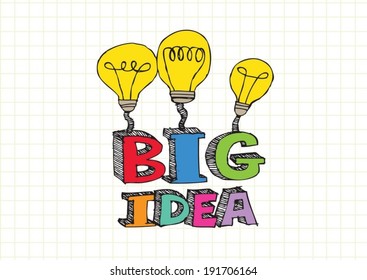 Big Idea Light Bulb  Illustration Icon