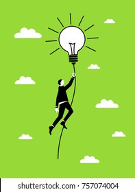 Big Idea. Light bulb usiness vector concept illustration.