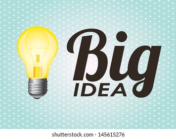 big idea over blue background vector illustration 