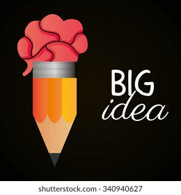 Big ideas graphic design with icons, vector illustration eps 10