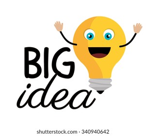 Big ideas graphic design with icons, vector illustration eps 10