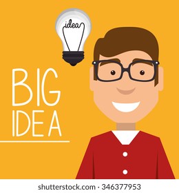 Big ideas graphic design with icons, vector illustration eps10