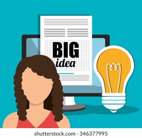 Big ideas graphic design with icons, vector illustration eps10