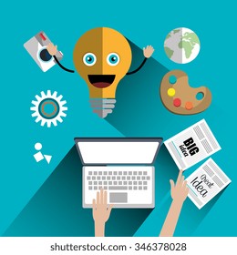 Big ideas graphic design with icons, vector illustration eps10
