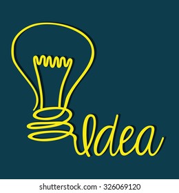 Big ideas graphic design, vector illustration. lightbulb icon