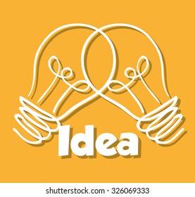 Big ideas graphic design, vector illustration. lightbulb icon
